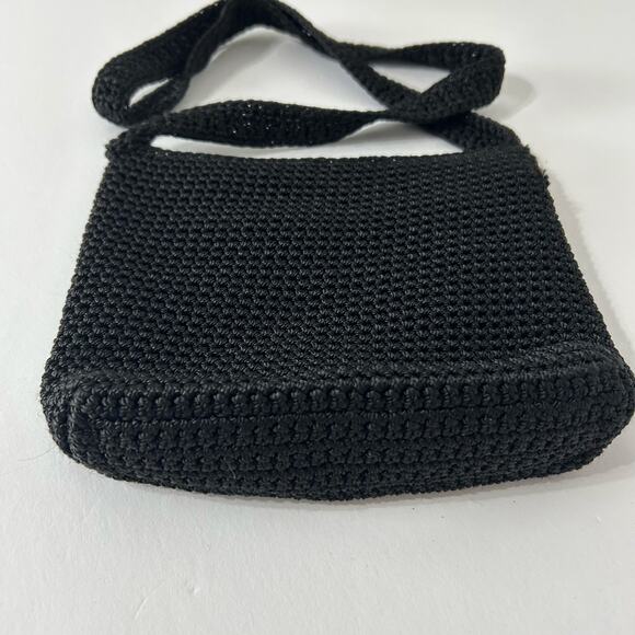 The Sak Purse Black Knit Crochet Shoulder Bag Knitted Shoulder Bag Boho Woven - Picture 4 of 11